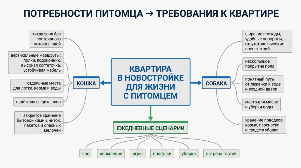 Потребности питомца - требования к квартире